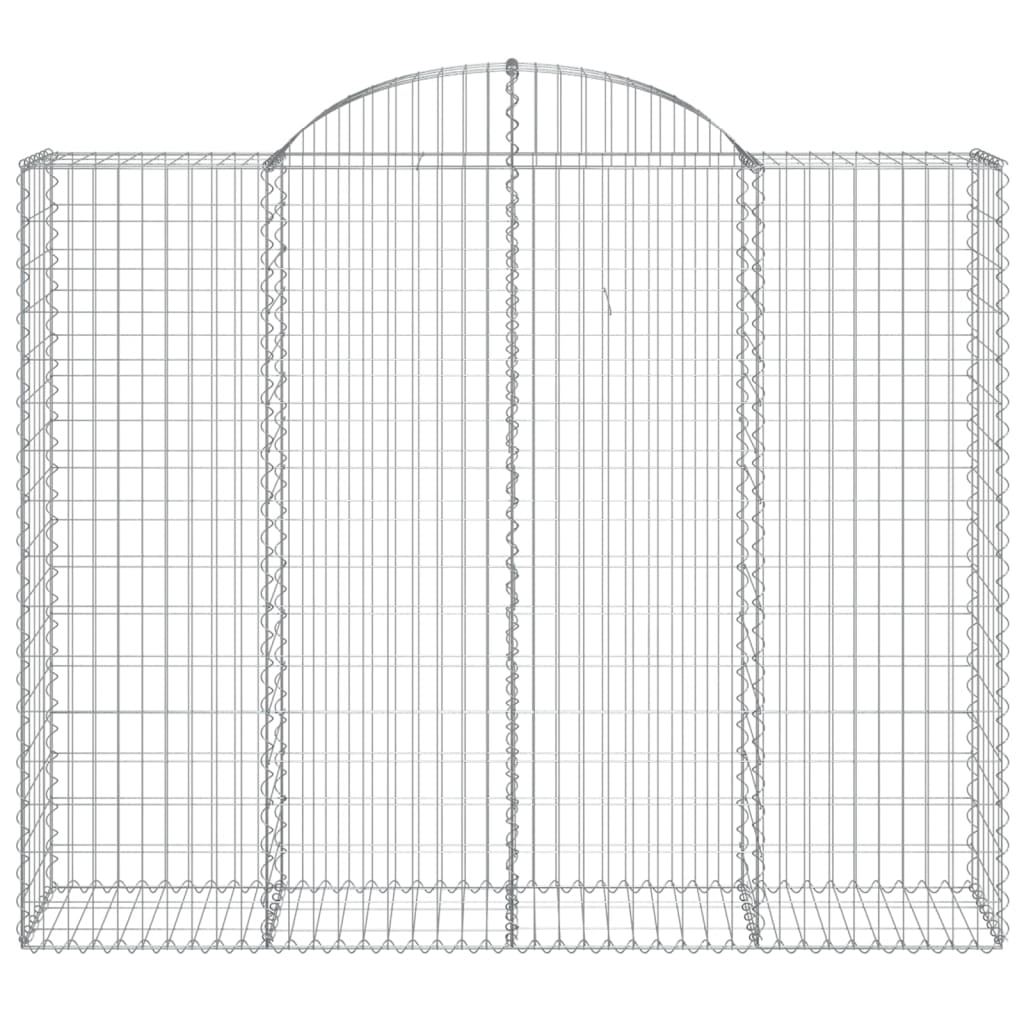 vidaXL Oblúkové gabiónové koše 3ks 200x50x160/180cm pozinkované železo