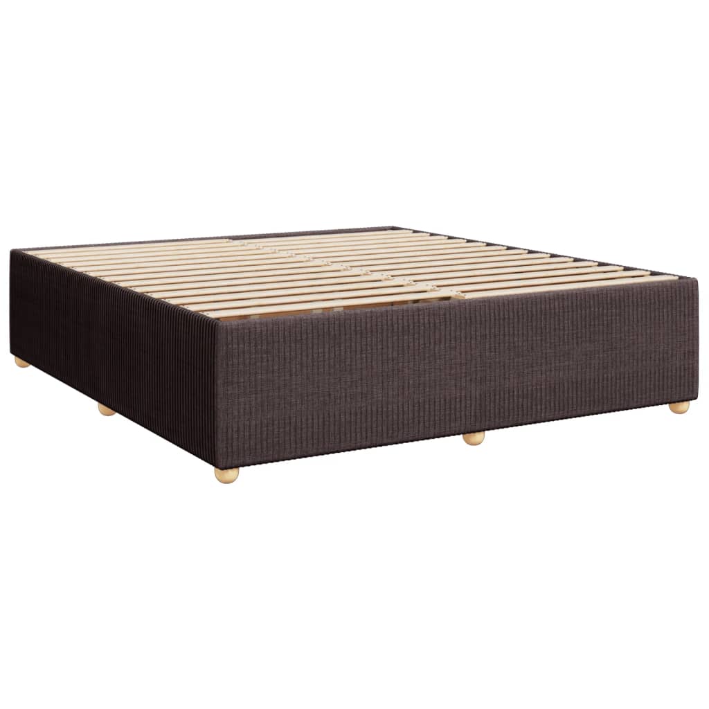 vidaXL Boxspring posteľ s matracom tmavohnedá 200x200 cm látka