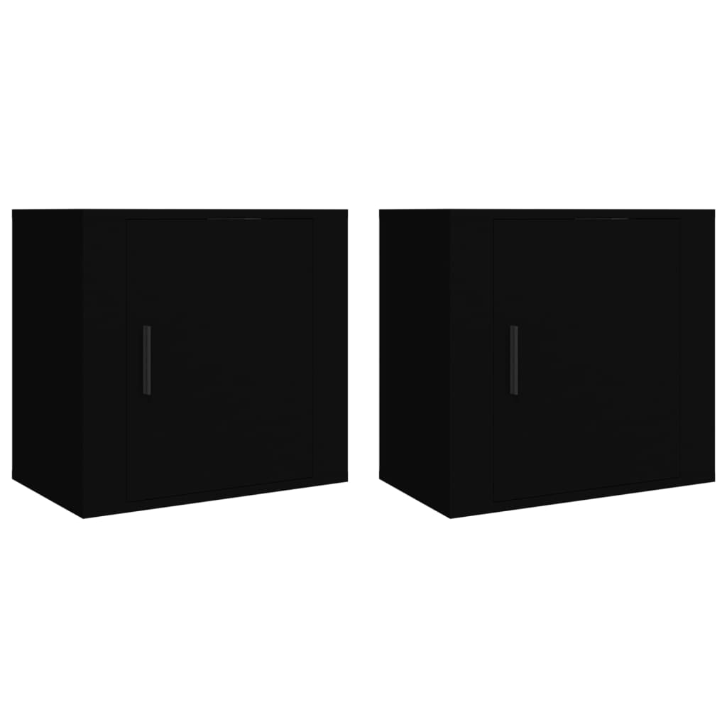 vidaXL Nástenné nočné stolíky 2 ks čierne 50x30x47 cm