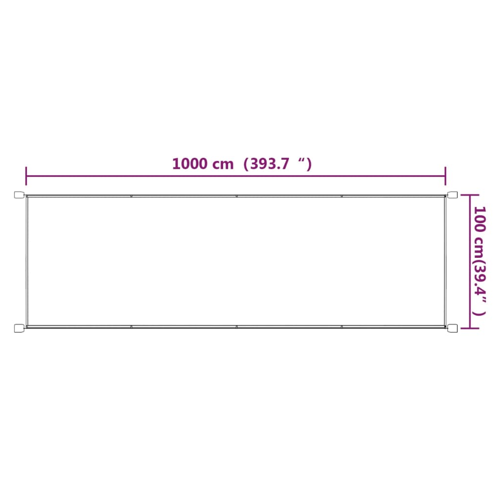 vidaXL Vertikálna markíza sivohnedá 100x1000 cm oxfordská látka