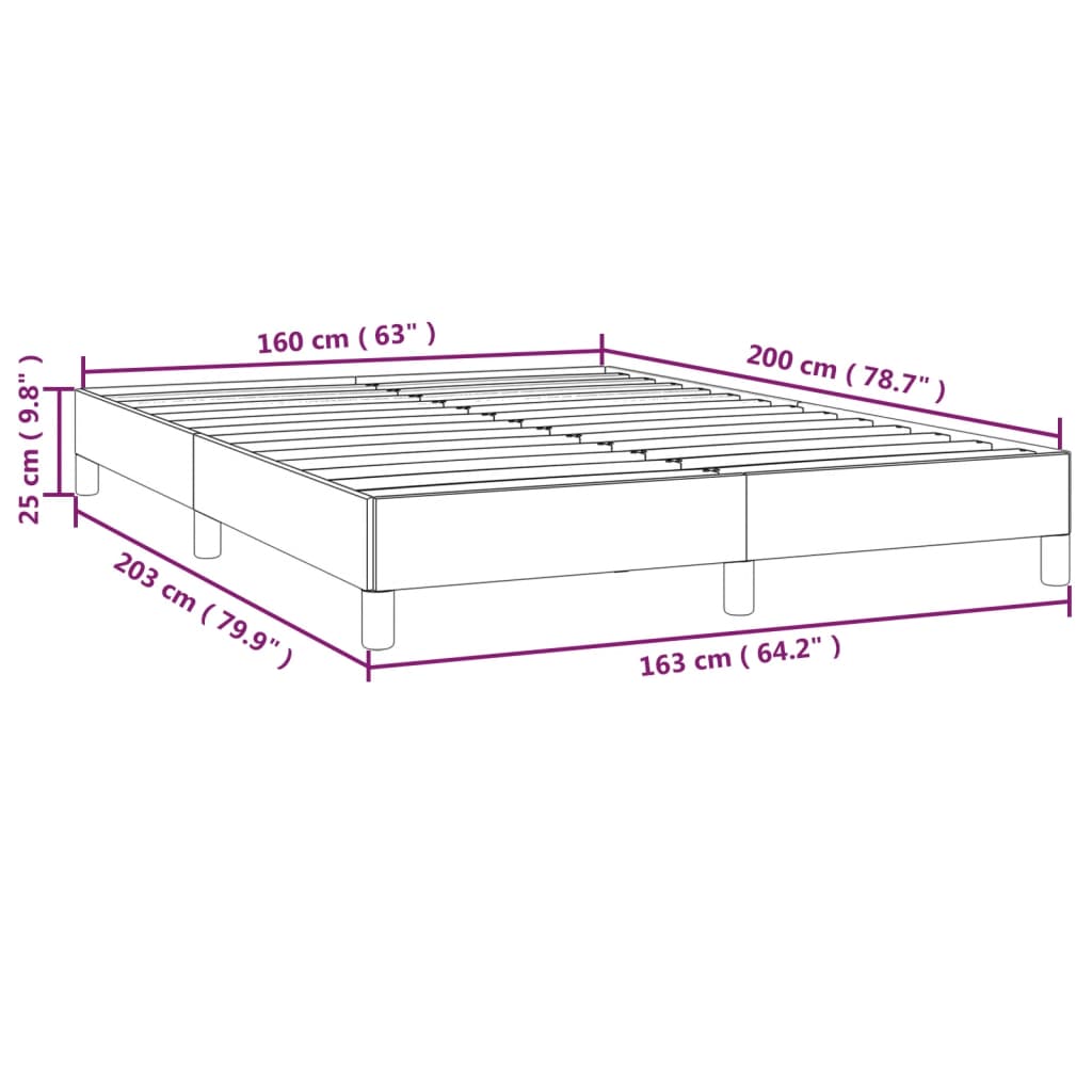 vidaXL Rám postele bez matraca tmavomodrý 160x200 cm zamat