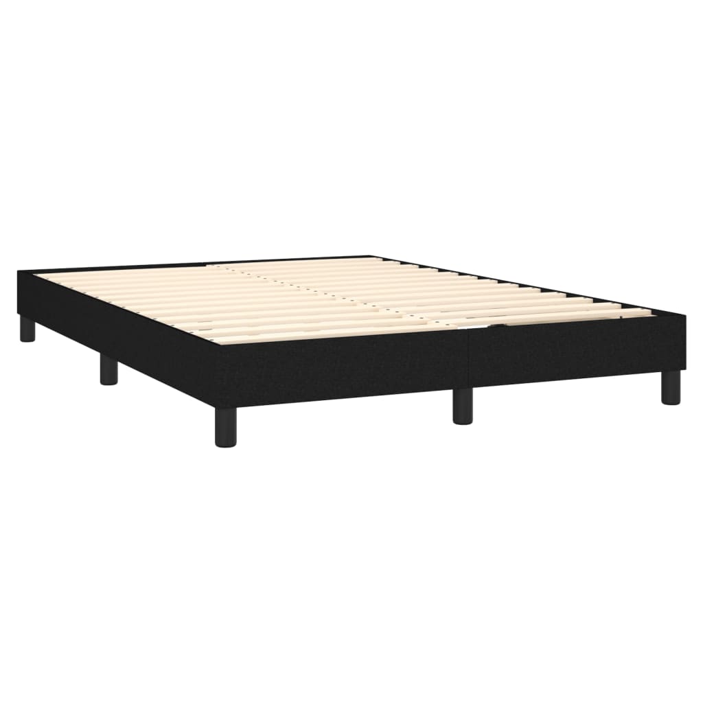 vidaXL Posteľný rám boxspring s matracom čierny 140x200 cm látka