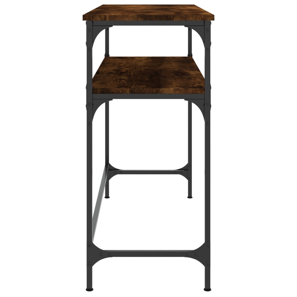 vidaXL Konzolový stolík dymový dub 100x35,5x75 cm kompozitné drevo