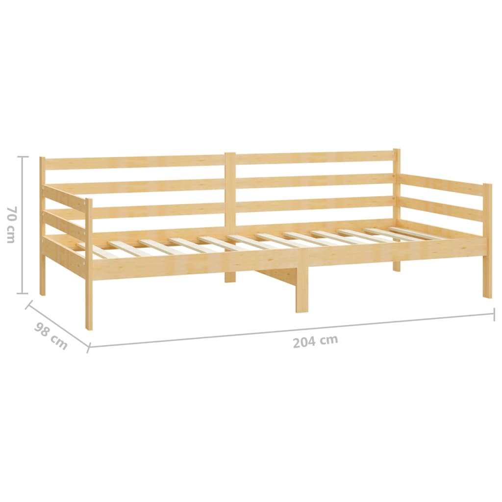 vidaXL Denná posteľ s matracom 90x200 cm, borovicový masív