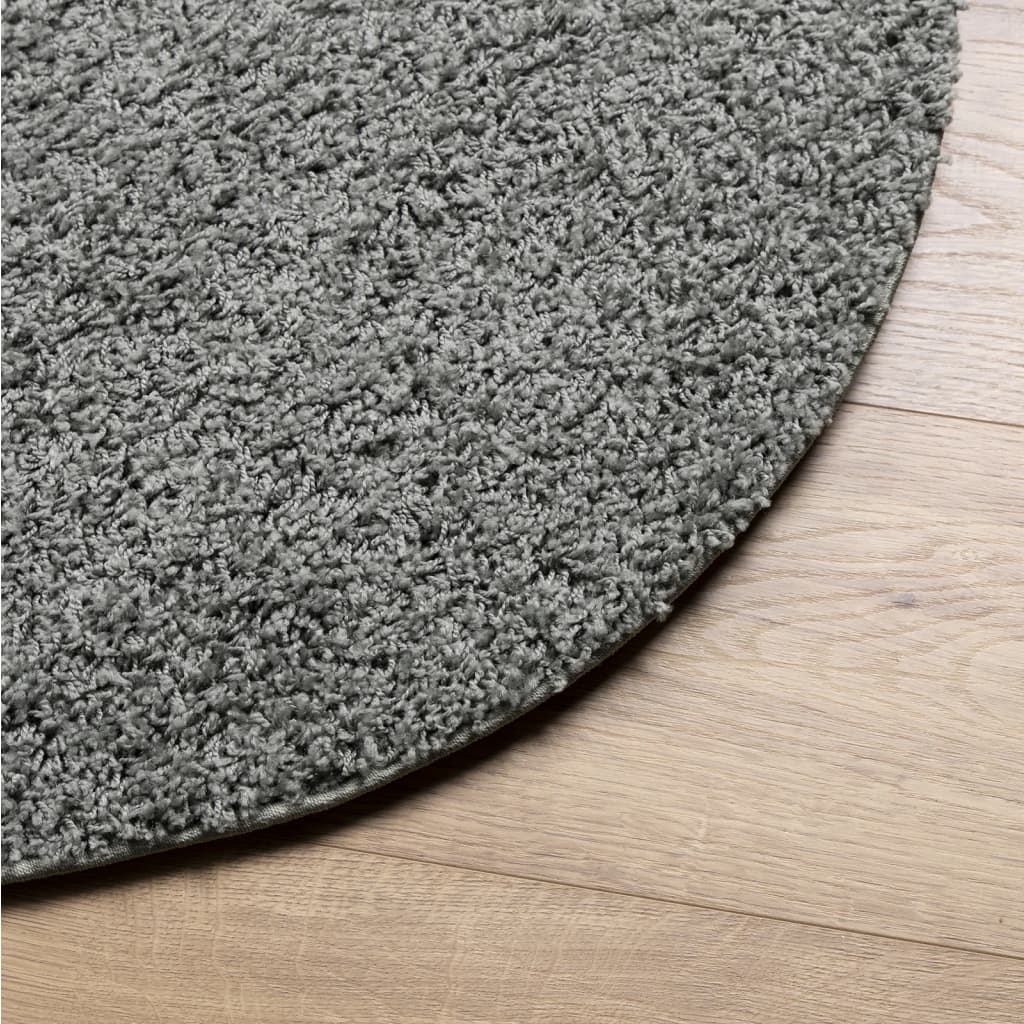 vidaXL Shaggy koberec PAMPLONA, vysoký vlas, moderný, zelený Ø 200 cm
