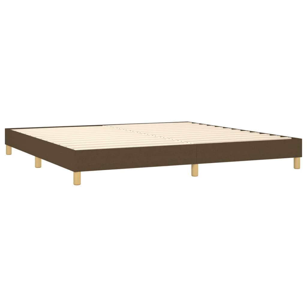 vidaXL Boxspring posteľ s matracom tmavohnedá 200x200 cm látka