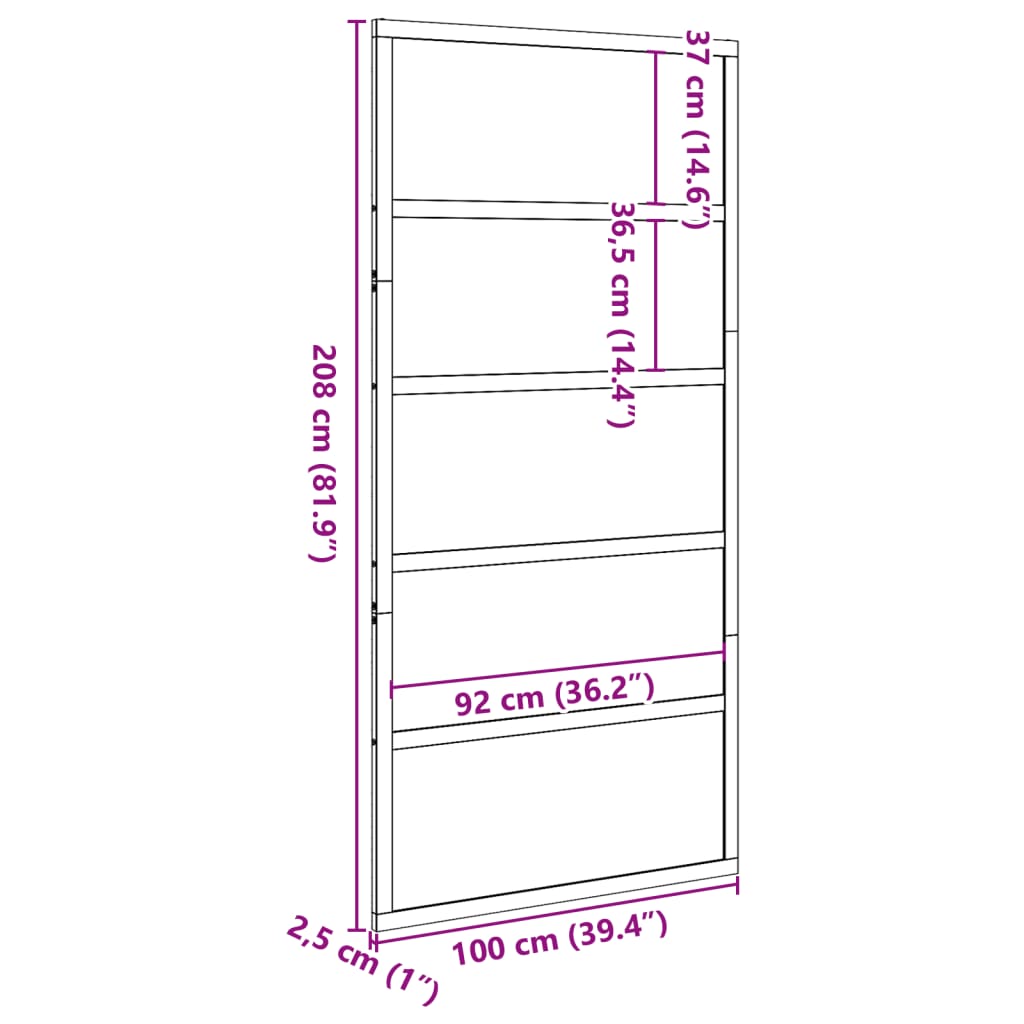 vidaXL Stodolové dvere 100x208 cm masívna borovica