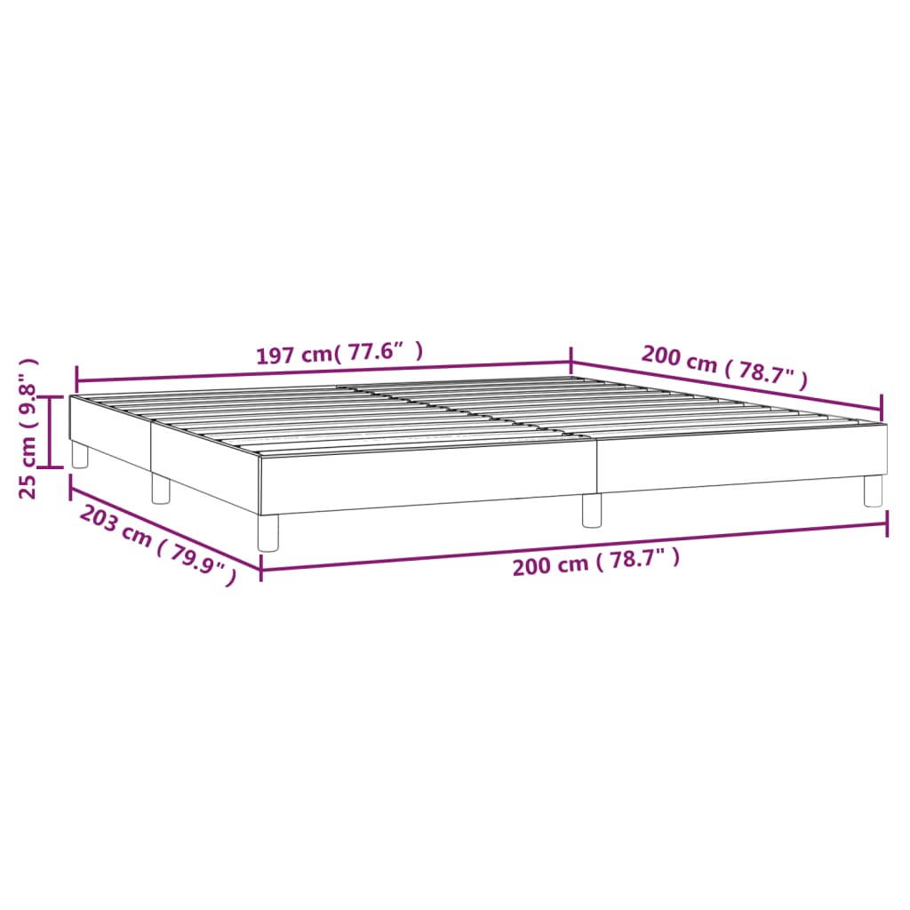 vidaXL Posteľný rám hnedý 200x200 cm umelá koža