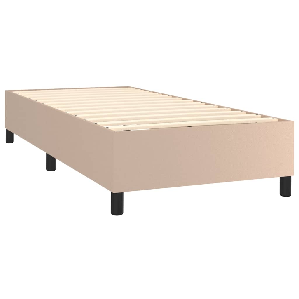 vidaXL Boxspring posteľ s matracom kapučínová 80x200 cm umelá koža