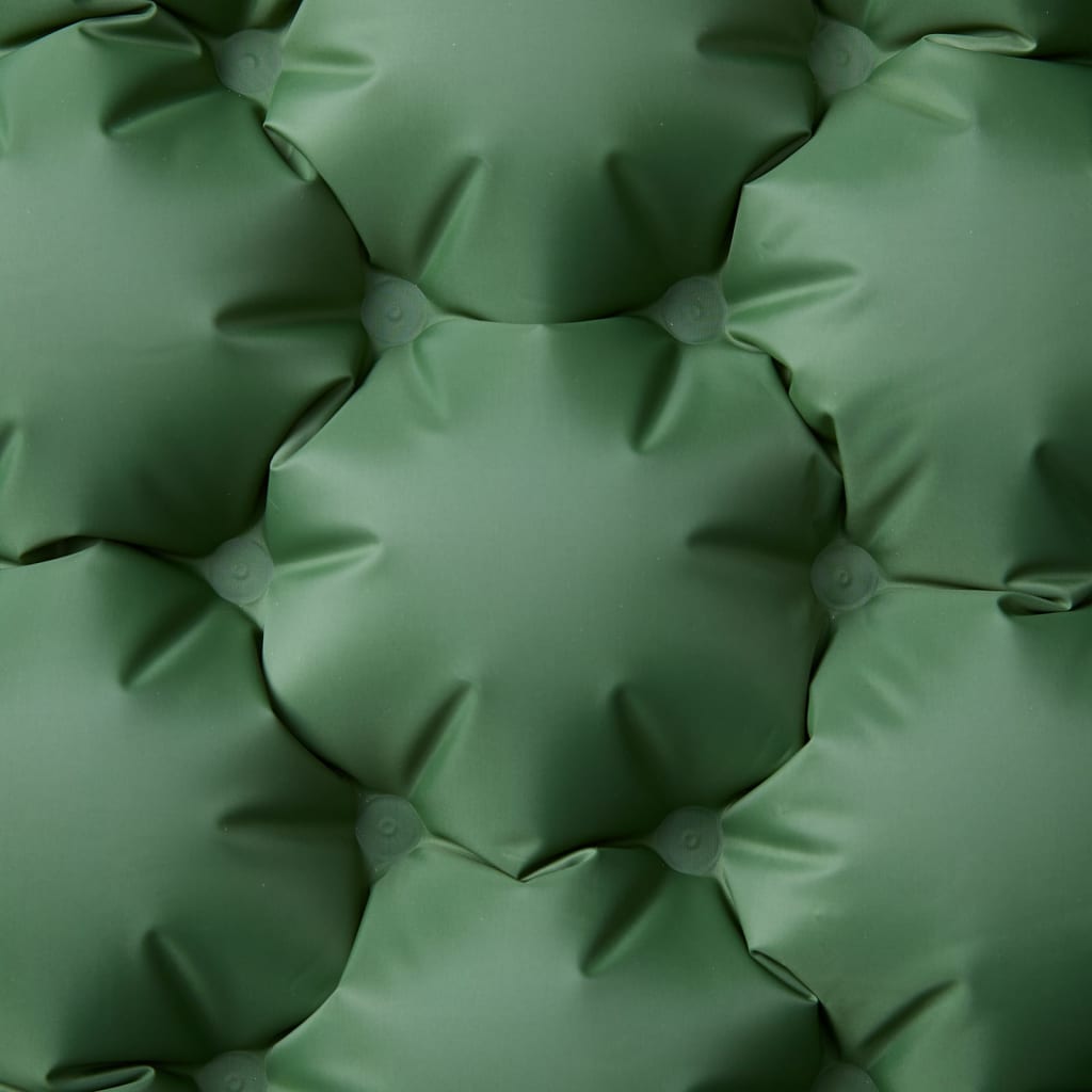 vidaXL Samonafukovací kempingový matrac s vankúšmi, 2 osoby, zelený