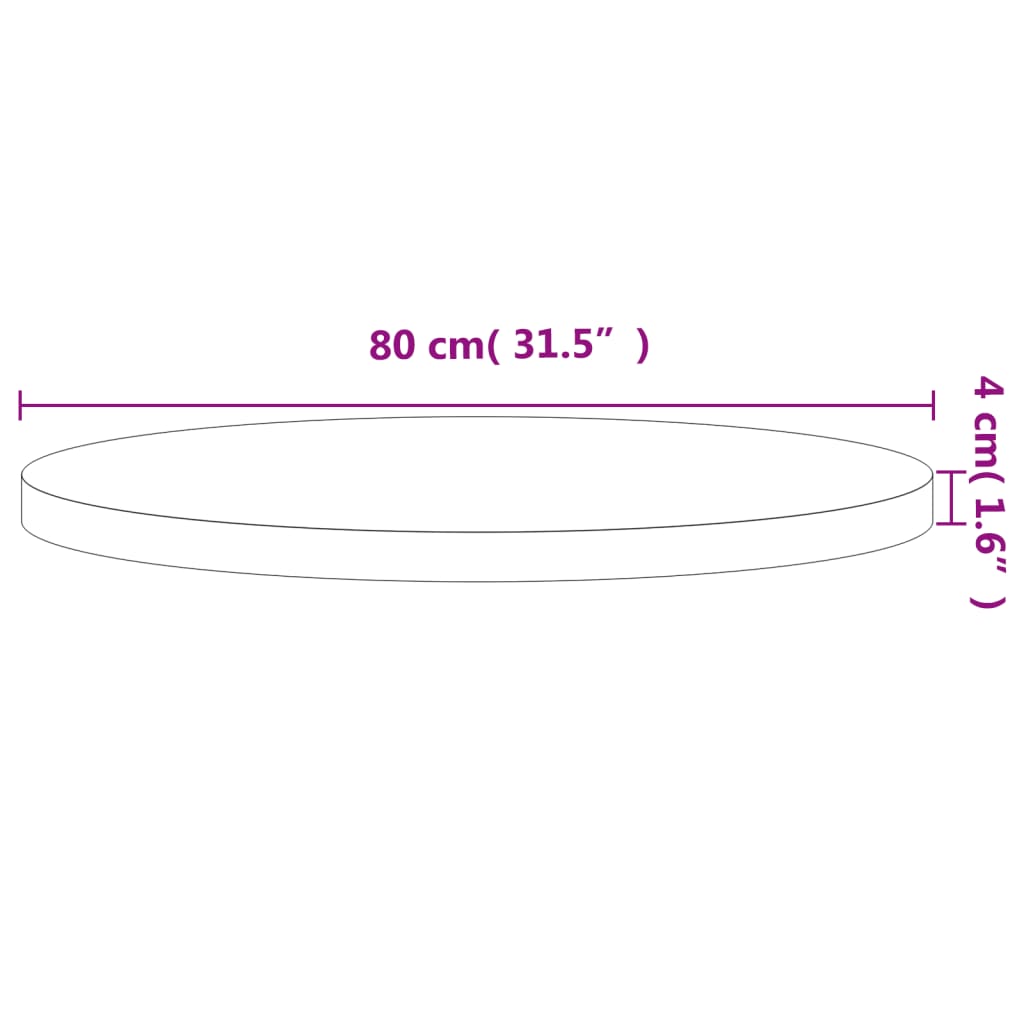 vidaXL Stolová doska Ø80x4 cm okrúhla masívny buk