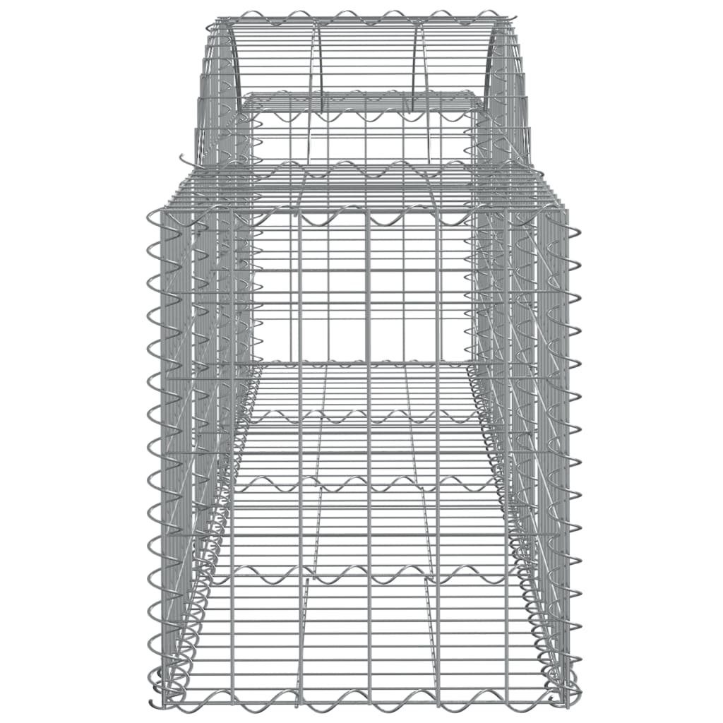 vidaXL Oblúkový gabionový kôš 10 ks 200x50x60/80 cm pozinkované železo