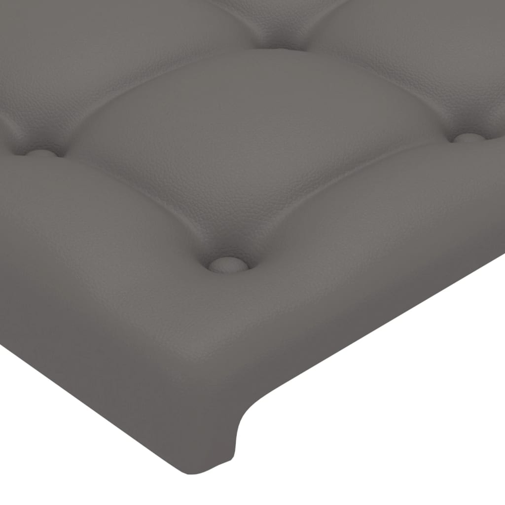 VidaXL Čelo postele sivé 90x5x118/128 cm umelá koža