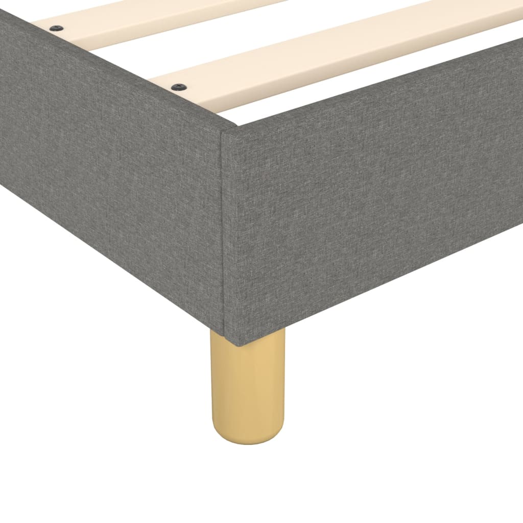 vidaXL Rám na boxspring posteľ tmavosivý 200x200 cm látka