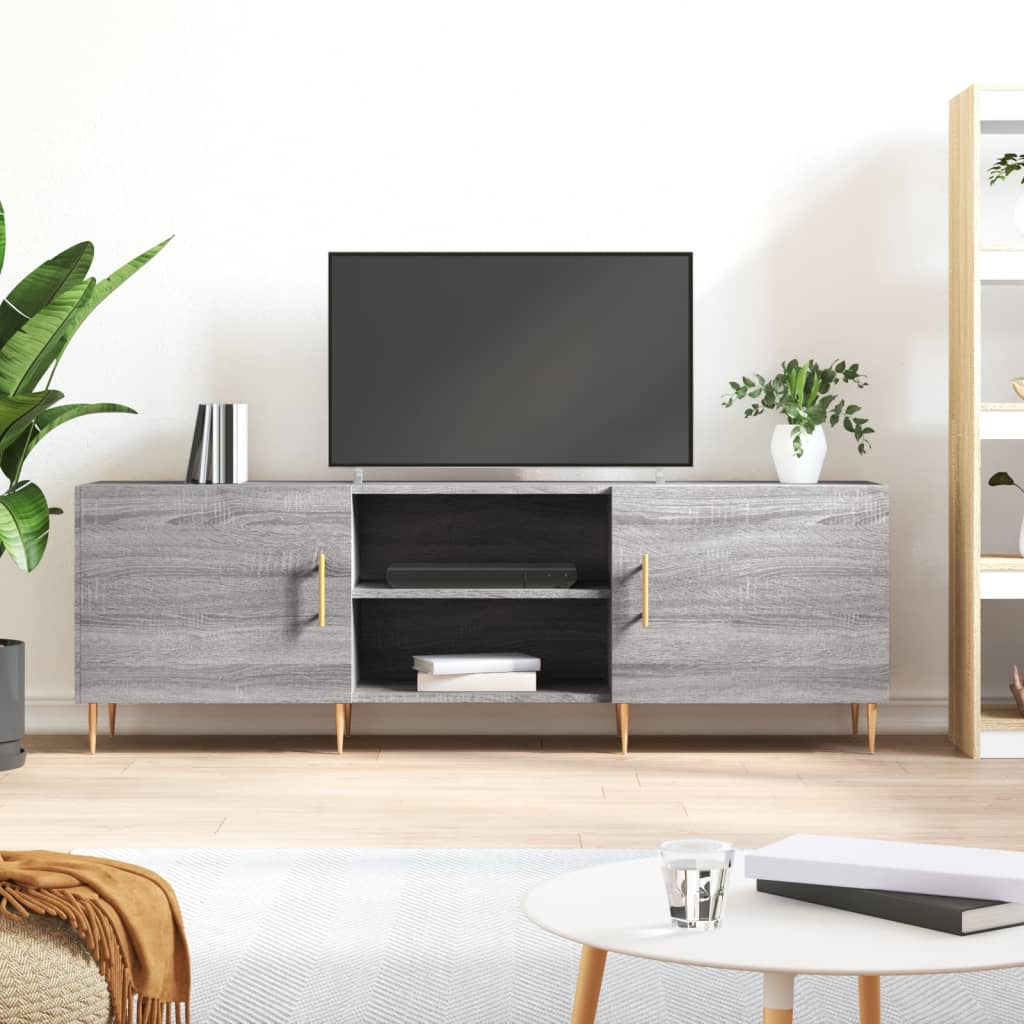 vidaXL TV skrinka sivý dub sonoma 150x30x50 cm kompozitné drevo