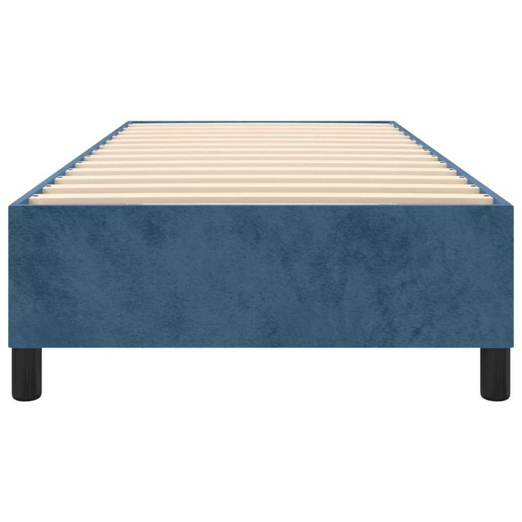 vidaXL Rám na boxspring posteľ tmavomodrý 90x190 cm zamat