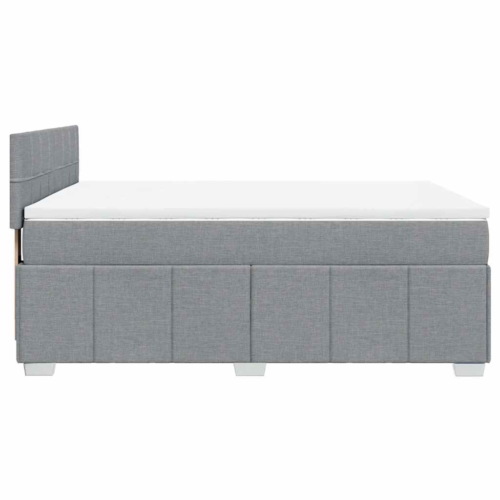 vidaXL Boxspring posteľ s matracom bledosivá 140x200 cm látka