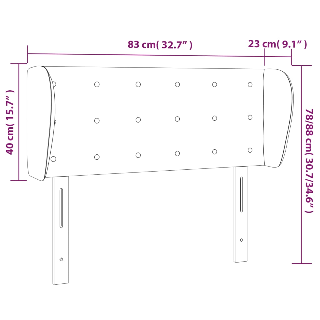 vidaXL Čelo postele so záhybmi čierne 83x23x78/88 cm umelá koža