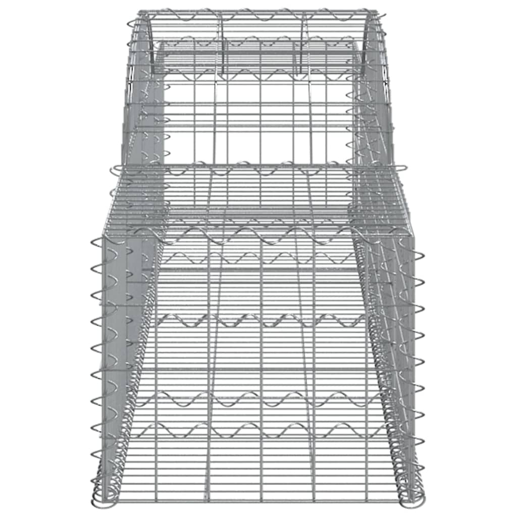 vidaXL Oblúkový gabionový kôš 13 ks 300x50x40/60 cm pozinkované železo