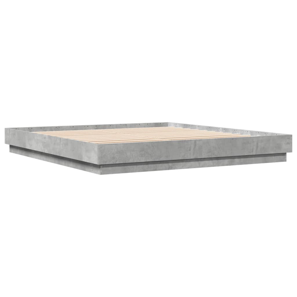 vidaXL Posteľný rám betónový sivý 180x200 cm kompozitné drevo