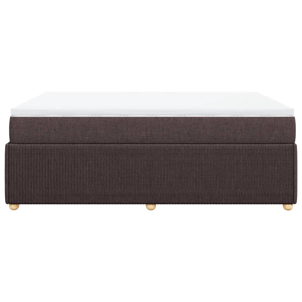 vidaXL Boxspring posteľ s matracom tmavohnedá 140x200 cm látka