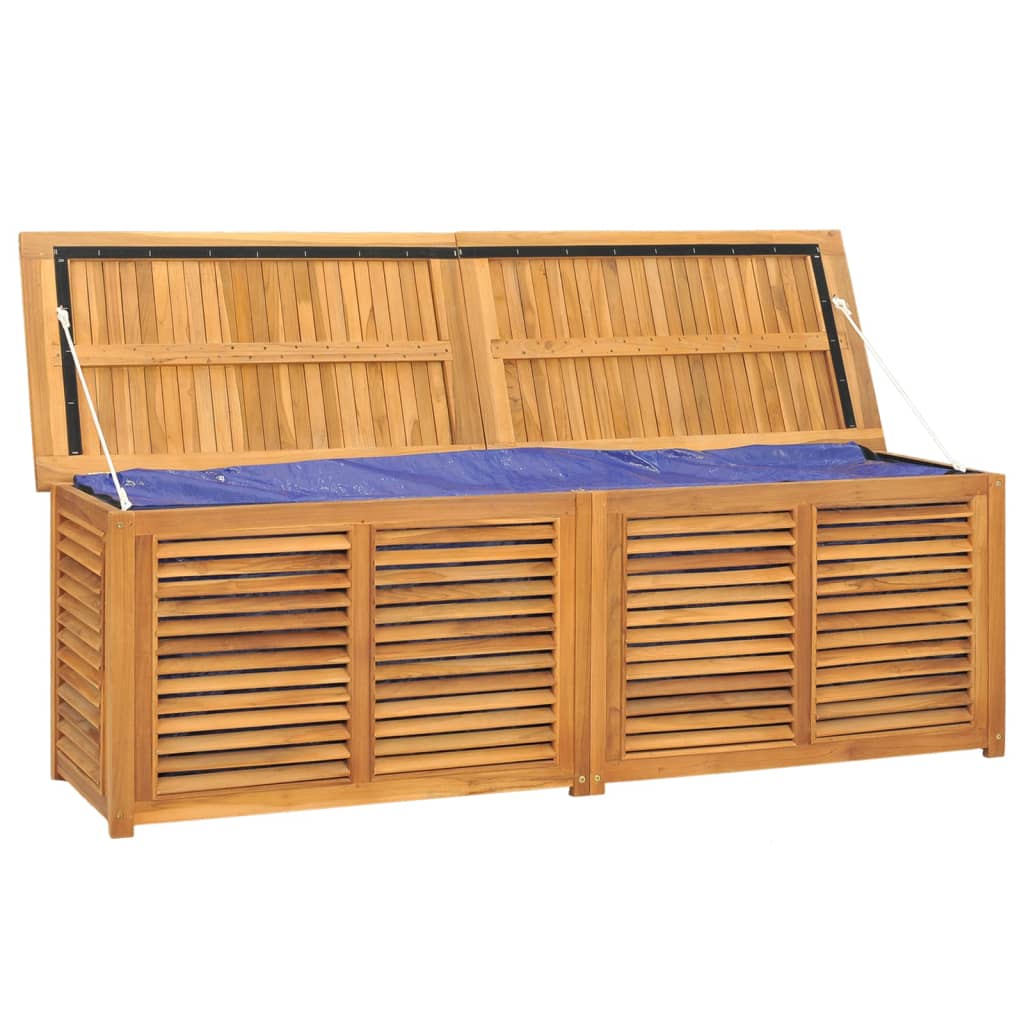 vidaXL Záhradný úložný box s vreckom 175x50x53 cm masívny teak