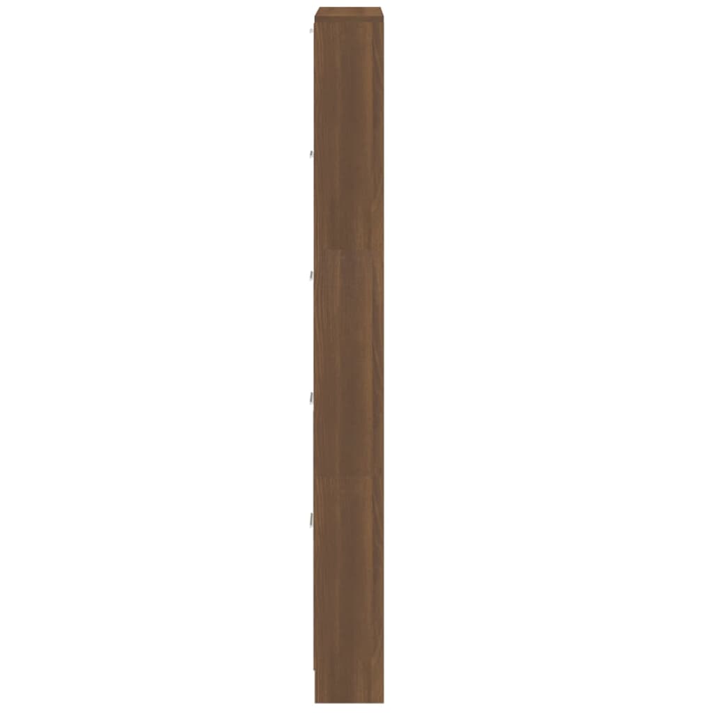 vidaXL Botník hnedý dub 59x17x169 cm spracované drevo