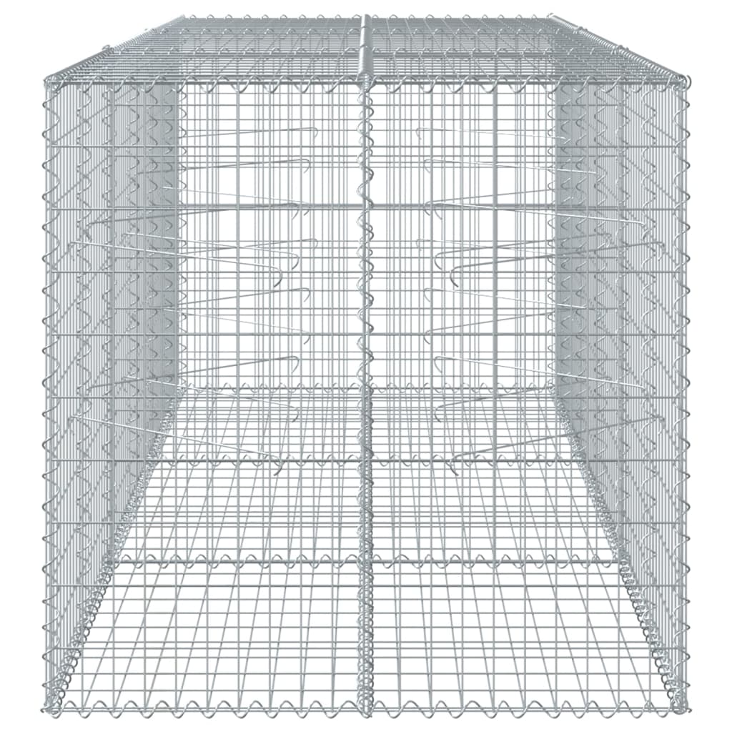 vidaXL Gabiónový kôš s krytom 300x100x100 cm pozinkované železo