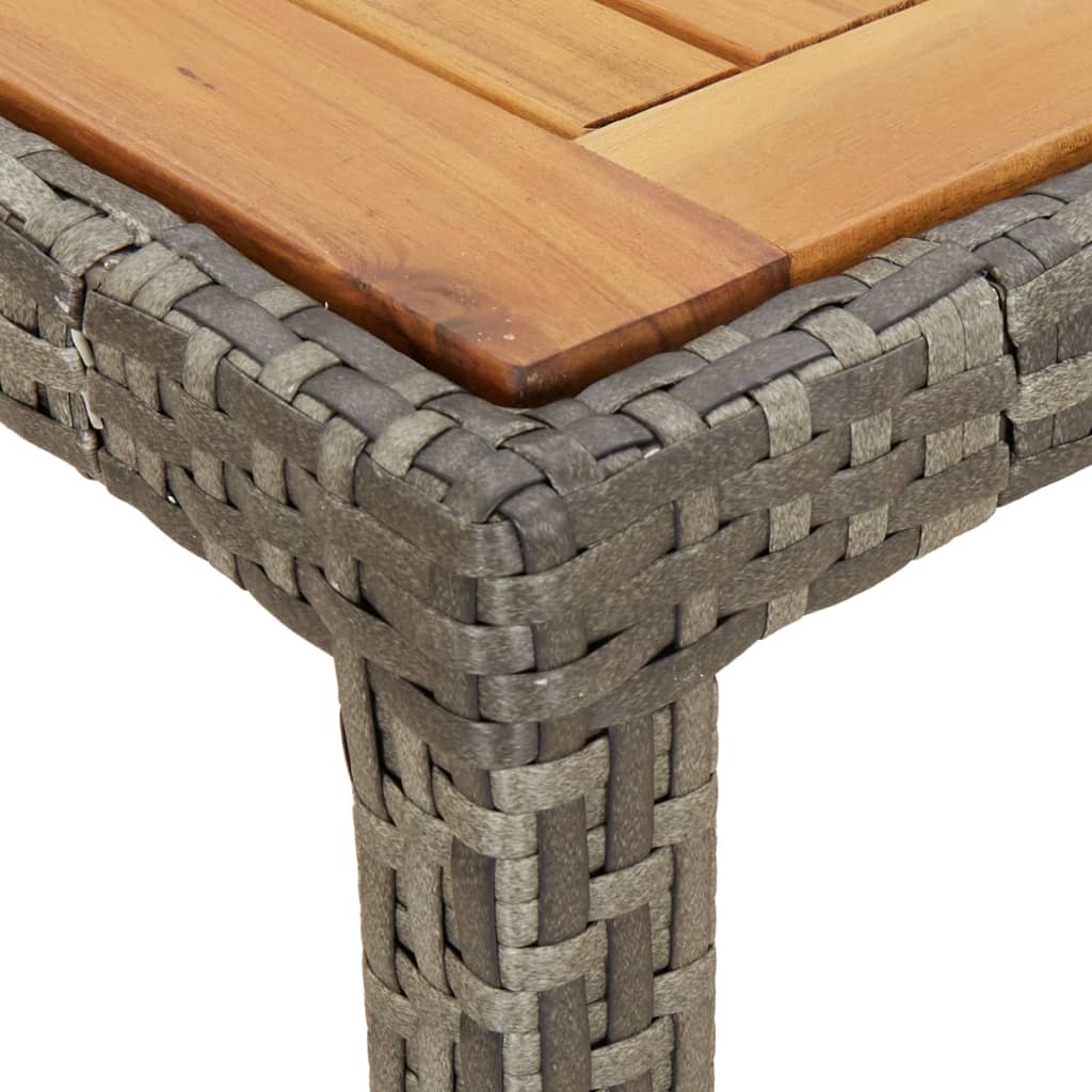 vidaXL Záhradný stôl sivý 250x100x75 cm polyratan