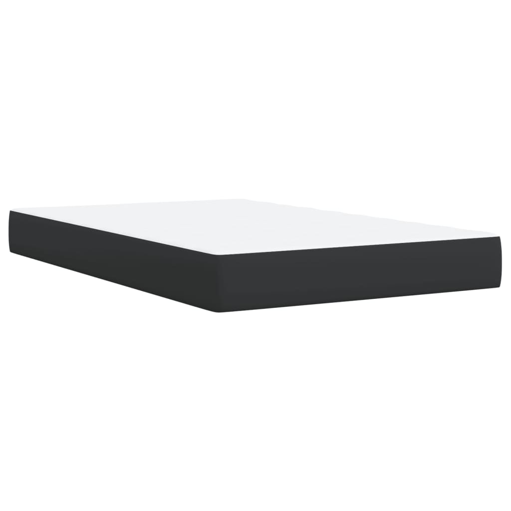 vidaXL Boxspring posteľ s matracom čierna 120x190 cm umelá koža