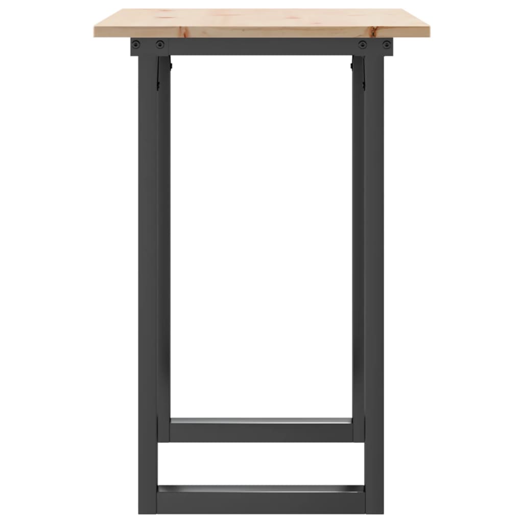 vidaXL Jedálenský stolík v tvare O 80x50x75 cm borovica a liatina