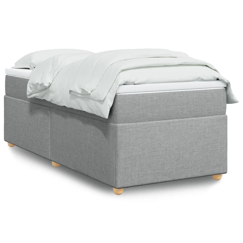 vidaXL Boxspring posteľ s matracom bledosivý 100x200 cm látka