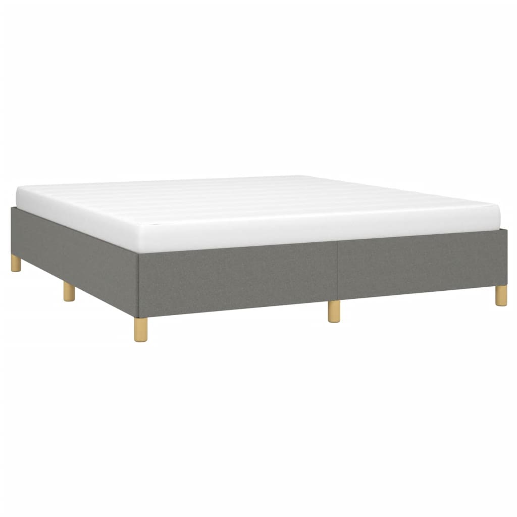 vidaXL Rám na boxspring posteľ tmavosivý 160x200 cm látka