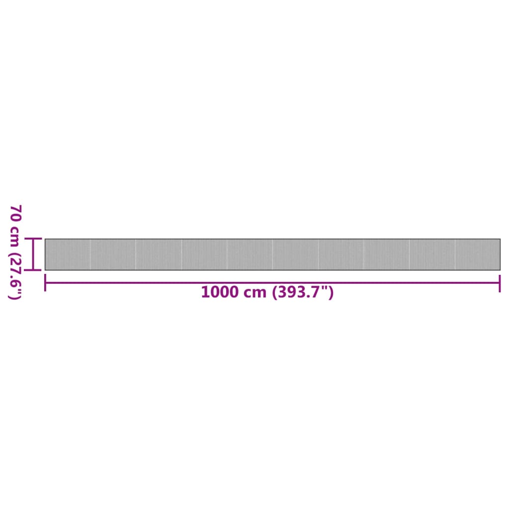 vidaXL Koberec obdĺžnikový bledý prírodný 70x1000 cm bambus