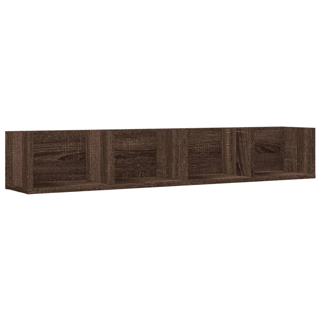 vidaXL Nástenné skrinky 2 ks hnedý dub 99x18x16,5 cm kompozitné drevo