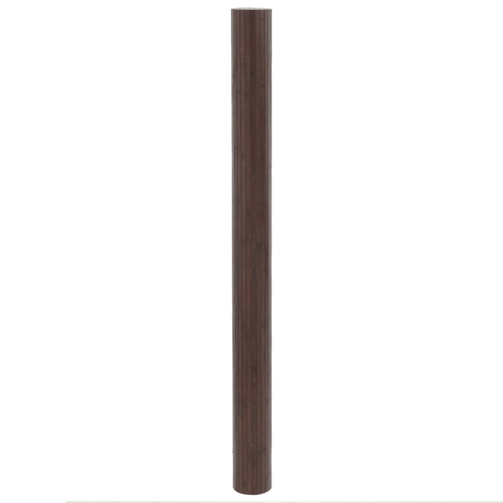 vidaXL Koberec obdĺžnikový tmavohnedý 80x400 cm bambus