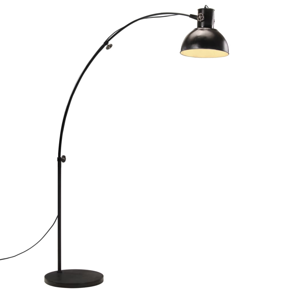 vidaXL Podlahová lampa 25 W čierna 150 cm E27