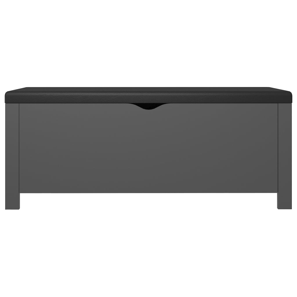 vidaXL Úložný box+podložka, sivý 105x40x45 cm, kompozitné drevo