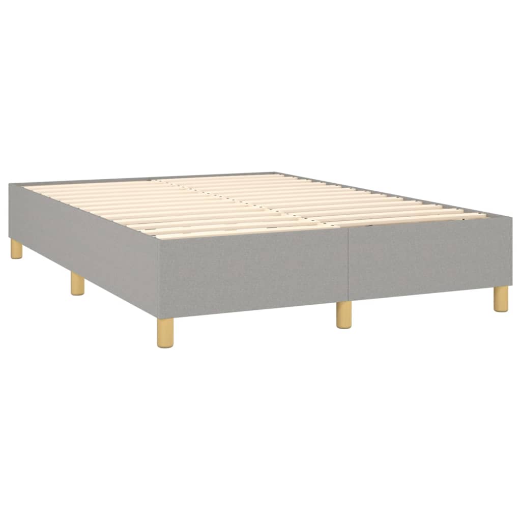 vidaXL Boxspring posteľ s matracom bledosivý 140x190 cm látka