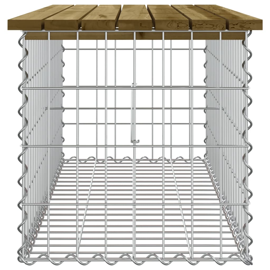 vidaXL Záhradná lavička gabiónový dizajn 103x44x42 cm impreg. borovica