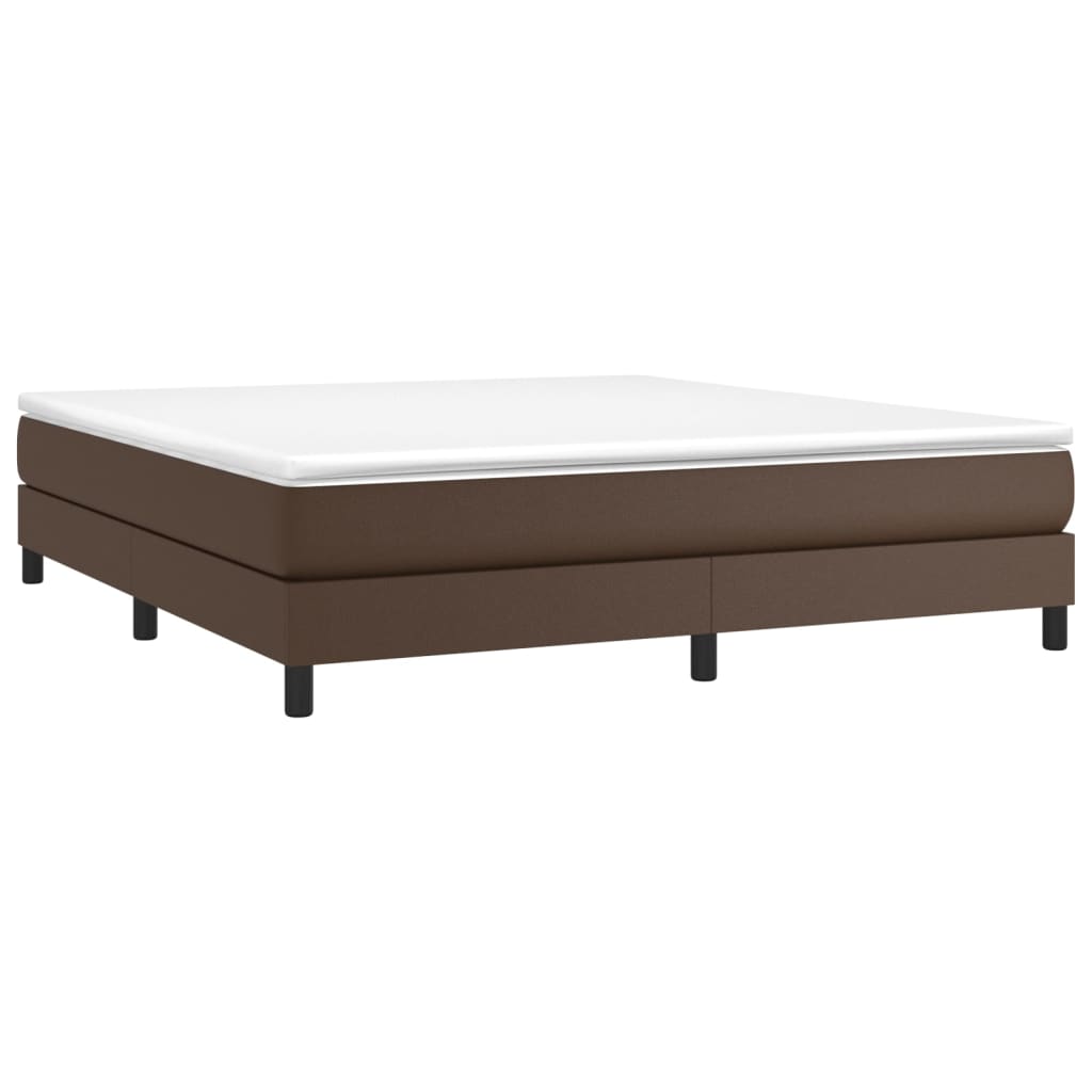 vidaXL Rám na boxspring posteľ, hnedý 180x200 cm, umelá koža