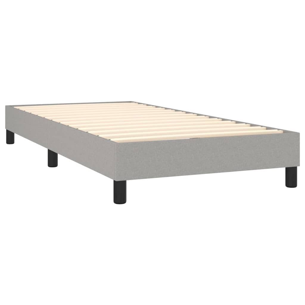 vidaXL Boxspring posteľ s matracom bledosivý 100x200 cm látka