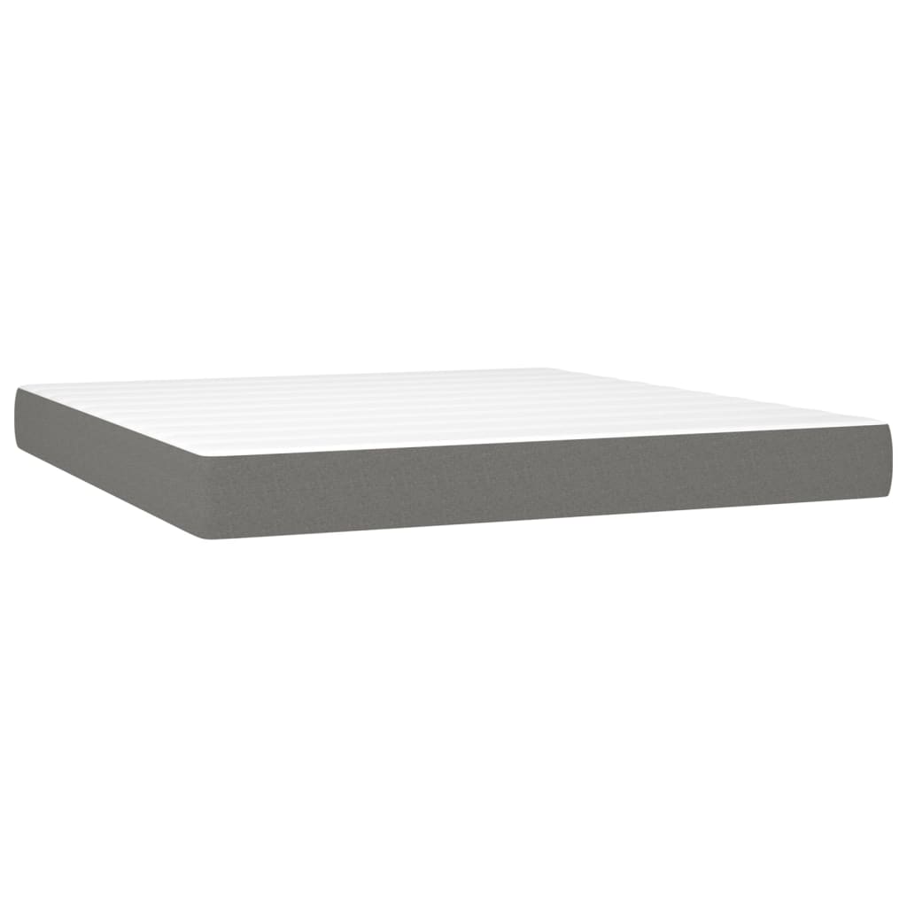 vidaXL Boxspring posteľ s matracom tmavosivá 180x200 cm látka