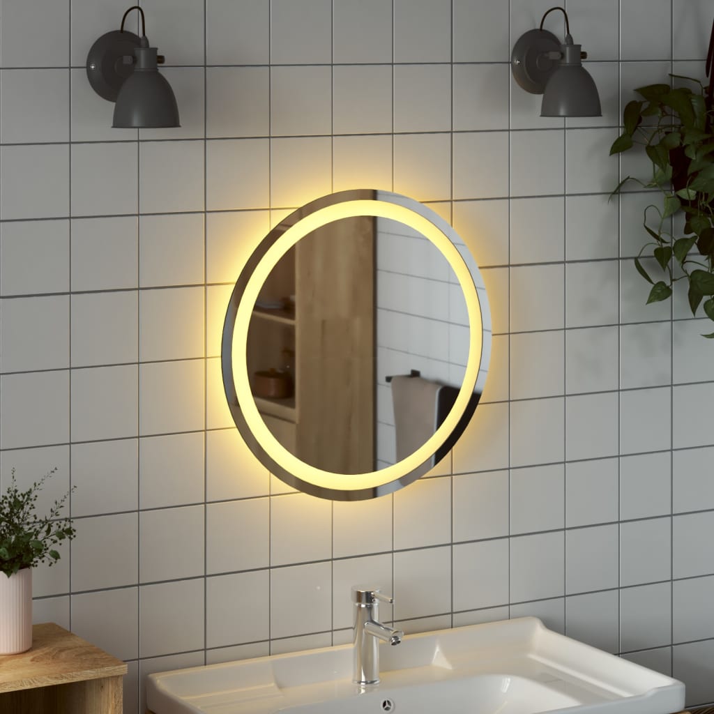 vidaXL LED kúpeľňové zrkadlo 50 cm okrúhle