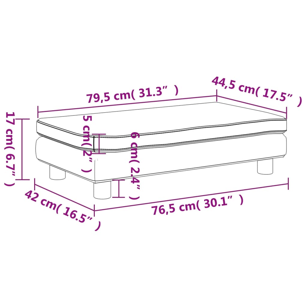 vidaXL Detská pohovka s podnožkou čierna 100x50x30 cm umelá koža