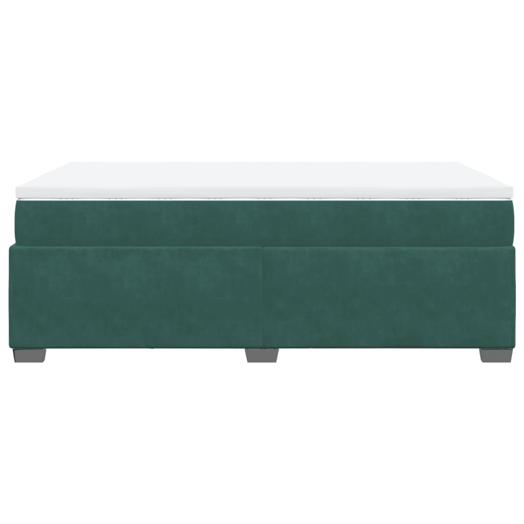 vidaXL Boxspring posteľ s matracom, tmavozelená 120x190cm, zamat