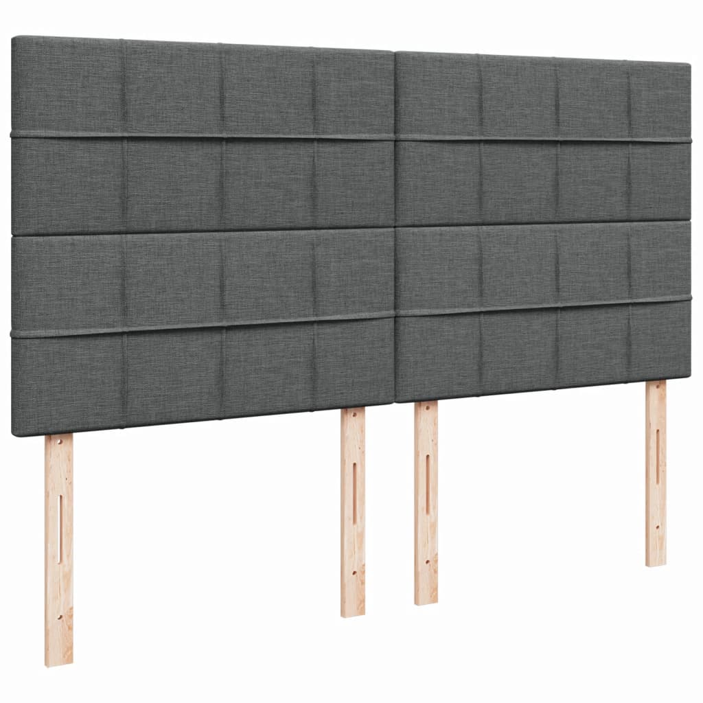 vidaXL Boxspring posteľ s matracom tmavosivá 200x200 cm látka