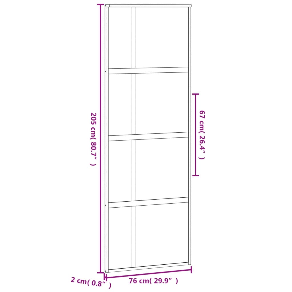 vidaXL Posuvné dvere čierne 76x205 cm tvrdené sklo a hliník