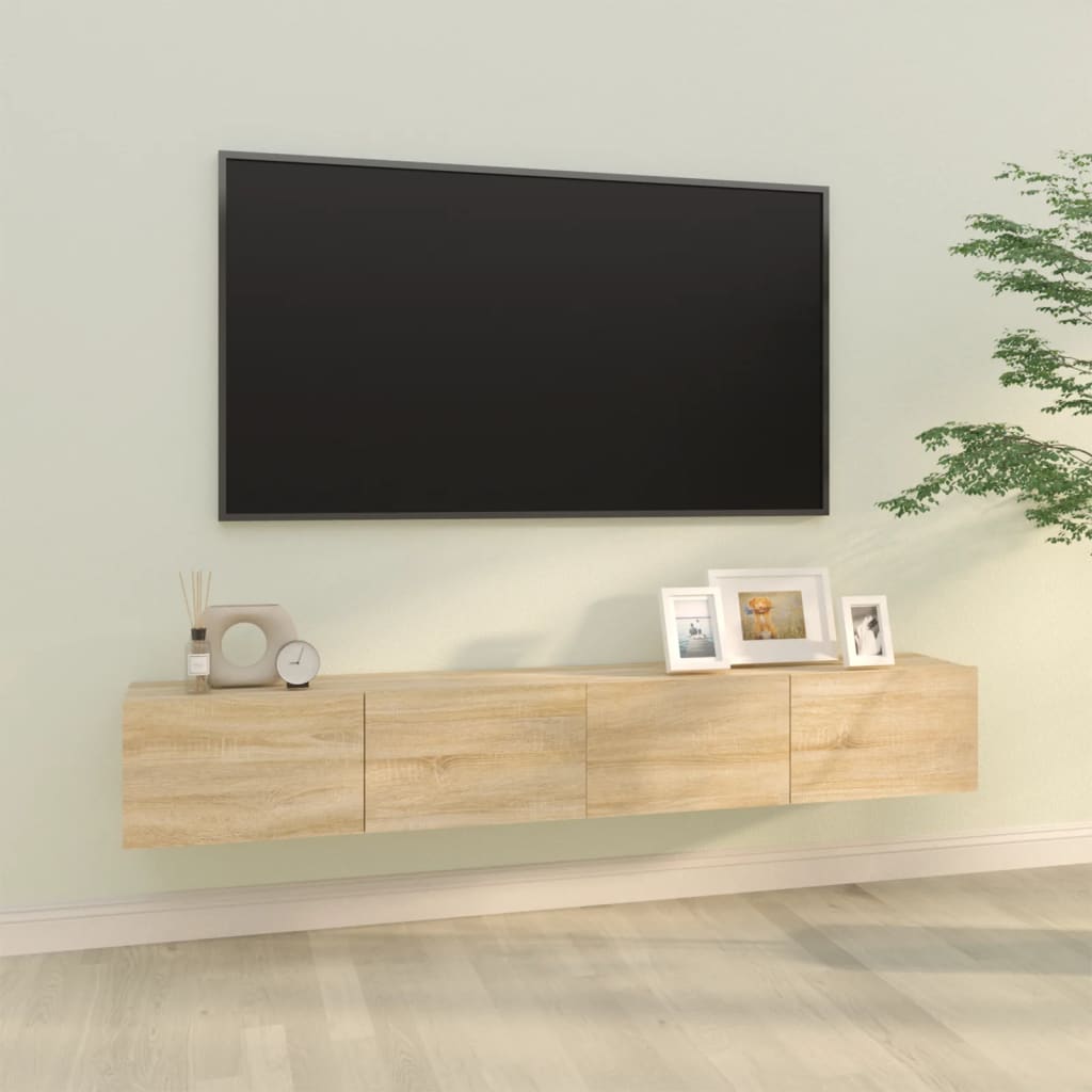 vidaXL Nástenné TV skrinky 2ks dub sonoma 100x30x30cm kompozitné drevo