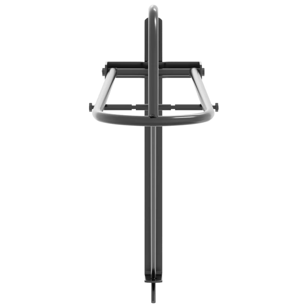 vidaXL Skladací vešiak na sedlo nástenný čierny železný